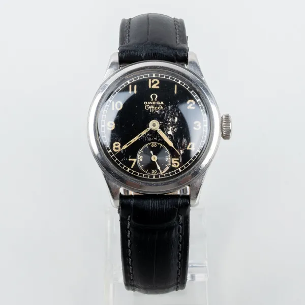OMEGA, armbandsur, stål, Officer, 1940-tal