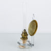 VÄGGFOTOGENLAMPA, allmoge, glas och mässing, 1800-/1900-tal