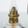 VÄGGFOTOGENLAMPA, allmoge, glas och mässing, 1800-/1900-tal