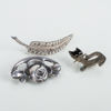 BROSCHER, 3 st, silver, bla sterling, 1900-tal