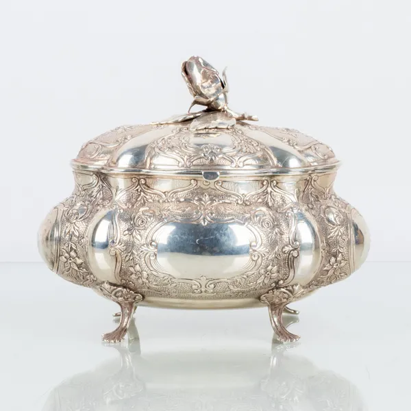 SKRIN, silver, rokokostil, 1800-/1900-tal