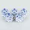 ROYAL COPENHAGEN, 5 st cremekoppar, porslin, "Musselmalet", nr 743-744, Danmark