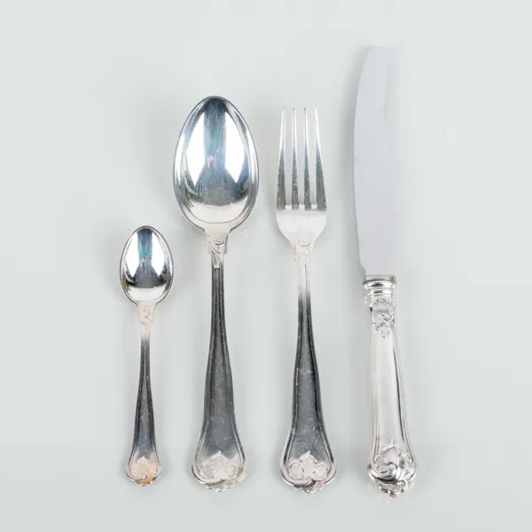 BESTICKUPPSÄTTNING, 36 del, silver, sachsisk modell, Cohr, sannolikt 1900-talets andra hälft