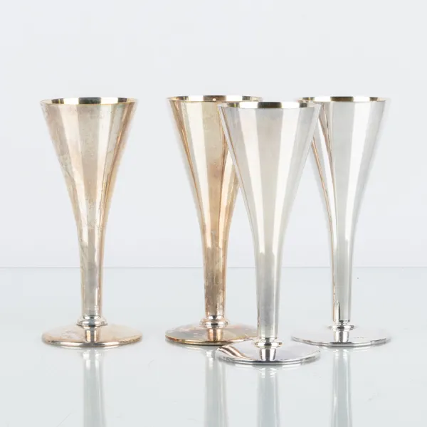 SNAPSGLAS, 4 st, silver, GAB Stockholm 1928