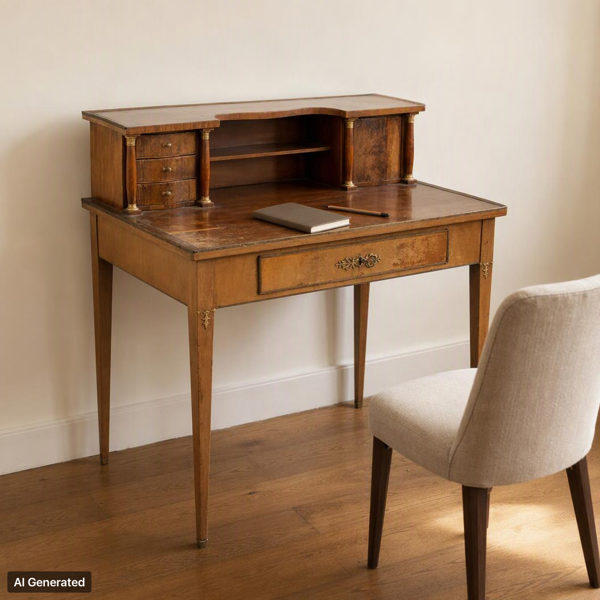 SKRIVBORD, sengustavianskt, 1800-tal, med uppsats