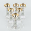 SNAPSGLAS, 6 st, silver och glas, 1900-talets fösta hälft