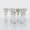 SNAPSGLAS, 6 st, silver och glas, 1900-talets fösta hälft