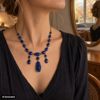 COLLIER, silver och lapis lazuli, 1900-talets första hälft