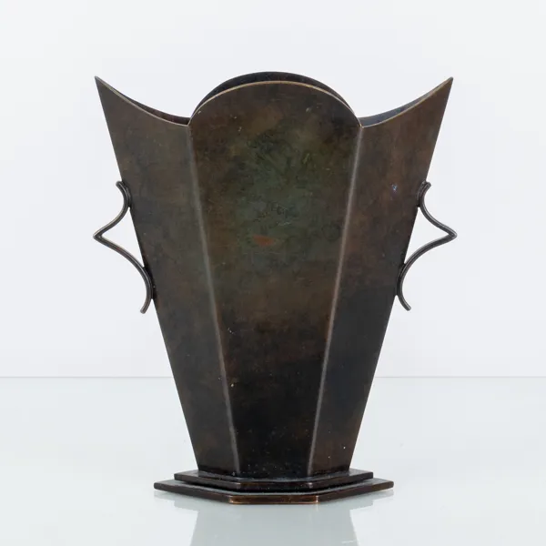 HOLGER FRIDERICIAS, vas, patinerad brons, art déco, Danmark, 1930-tal