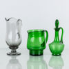 KARAFF SAMT BRINGARE, 2 st, glas, 1900-tal