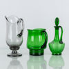 KARAFF SAMT BRINGARE, 2 st, glas, 1900-tal