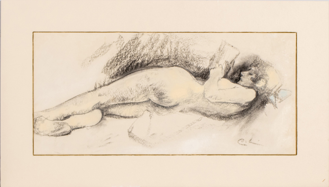 CARL LARSSON (1853-1919), kritteckning, monogramsignerad