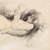 CARL LARSSON (1853-1919), kritteckning, monogramsignerad