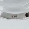 RING, sterlingsilver, med vita stenar, 1900-talets andra hälft