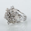 RING, silver, med vita stenar 1900-talets andra hälft