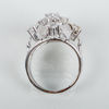 RING, silver, med vita stenar 1900-talets andra hälft