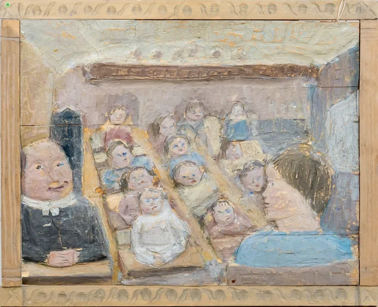 HELMER TELEMAN (1903-1991), relief, trä, signerad