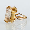 RING, 18k guld, med fasettslipad citrin, 1900-talets mitt