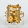 RING, 18k guld, med fasettslipad citrin, 1900-talets mitt