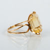 RING, 18k guld, med fasettslipad citrin, 1900-talets mitt