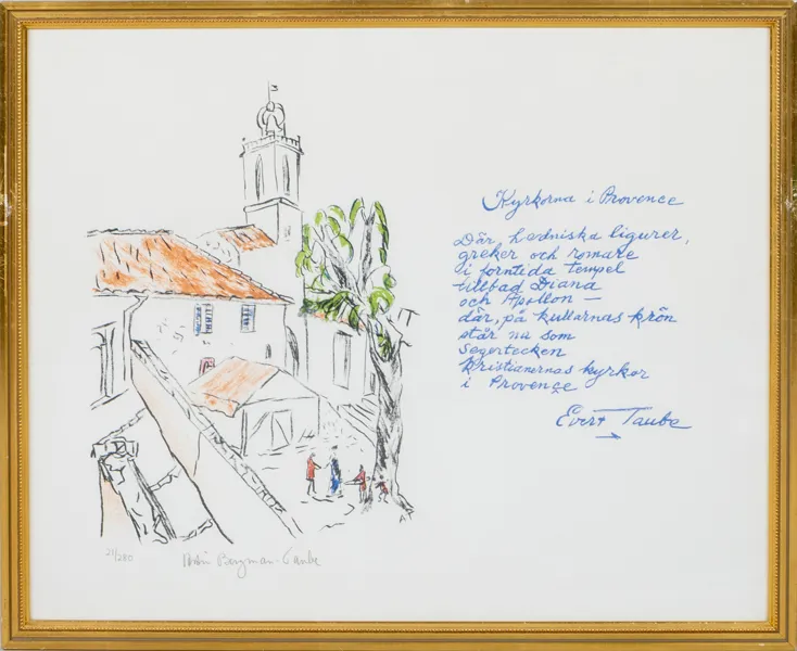 ASTRI BERGMAN TAUBE (1898-1980), färglitografi, signerad och numrerad 21/280