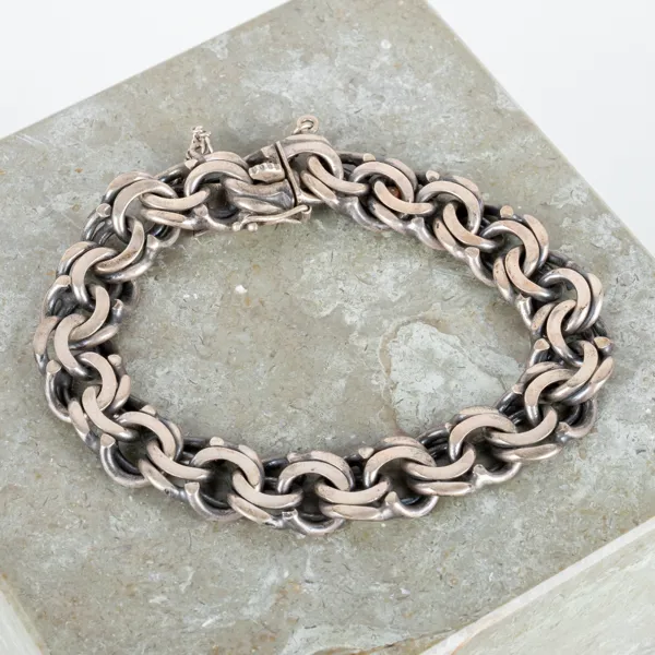 ARMBAND, silver, svenska stämplar VJ