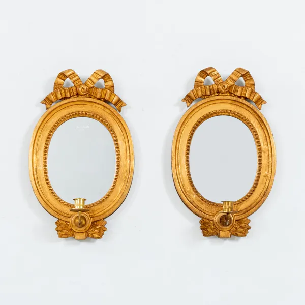 SPEGELLAMPETTER, 1 par, gustaviansk stil, 1900-tal
