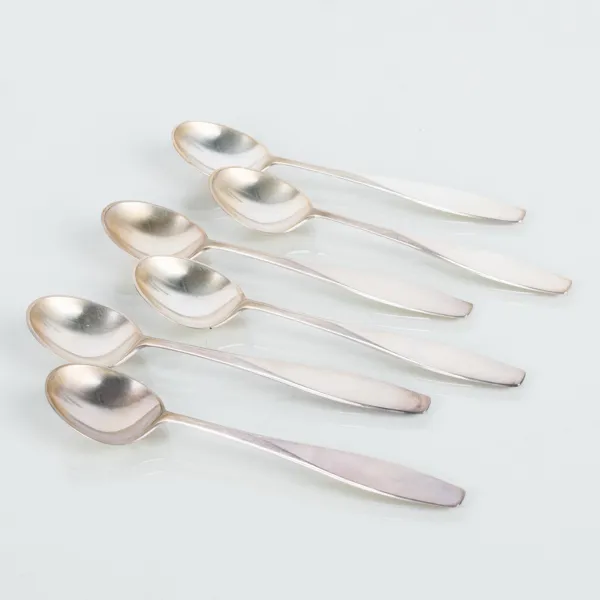 KAFFESKEDAR, 6 st, silver, Ceson, Göteborg 1973-75