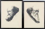 JOHAN LEKSELL (1874-1932), 2 st tuschteckningar, signerade och daterade