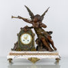 BORDSPENDYL, marmor och brons, GW Linderoth, Louis XVI-stil, 1800-/1900-tal