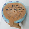LISA LARSON, figur, stengods, "Emma", ur serien "ABC-flickorna", Gustavsberg