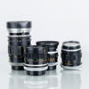 OBJEKTIV, 4 st, bla Canon Super Canon Matic R 100 mm 1:2 och Canon FL 50 mm 1:1,8