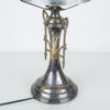 BORDSLAMPA, nysilver och glas, omkring år 1900