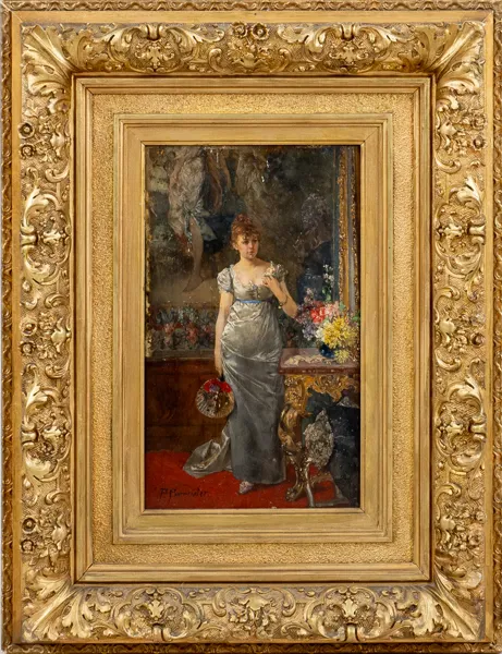 PAUL BURMEISTER (1847-1923), olja på pannå, signerad