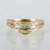RING, 18k guld, med åttkantslipade diamanter tot 0.26 ct