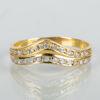 RING, 18k guld, med åttkantslipade diamanter tot 0.26 ct