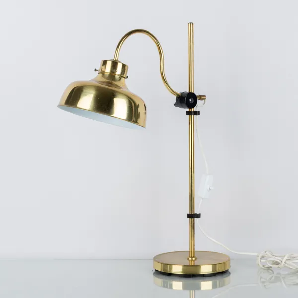 BORDSLAMPA, mässing, ABO, Danmark, 1900-talets andra hälft