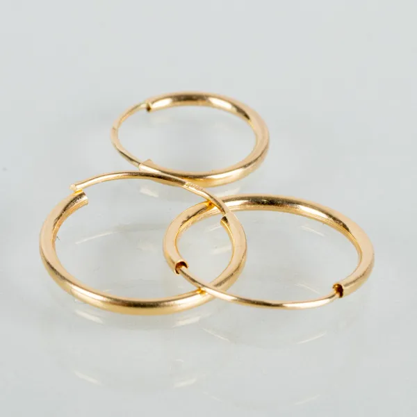 ÖRHÄNGEN, 3 st, 18k guld, creoler