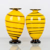 MATS ANDERSSON, 2 st, vaser, glas, Johansfors glasbruk, signerade
