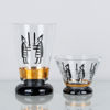 BENGT LINDBERG, vas och skål, glas, Bergdala glasbruk