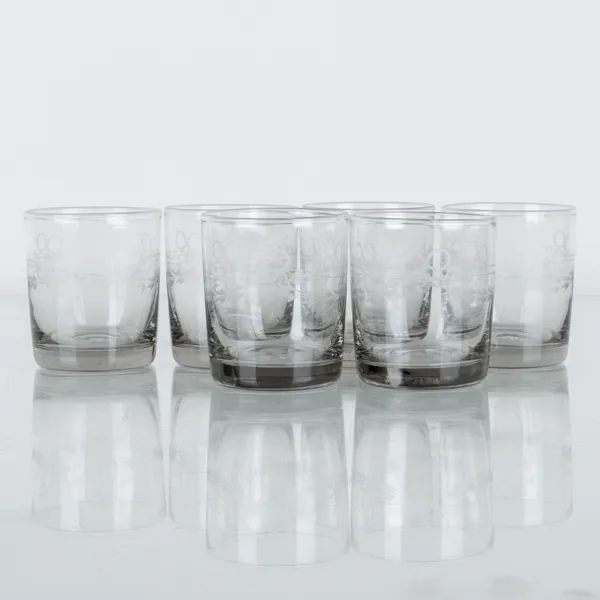 WHISKYGLAS, 6 st, glas, "Antik", Reijmyre glasbruk, sannolikt 1900-talets andra hälft