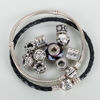 ARMBAND, 2 st, Pandora, sterlingsilver, med berlocker, 2000-tal