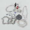 SAMLING SILVERSMYCKEN, bla collier, ringar, armband