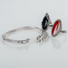 SAMLING SILVERSMYCKEN, bla collier, ringar, armband