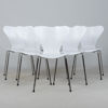 ARNE JACOBSEN, 6 stolar, "Sjuan", för Fritz Hansen, år 2010