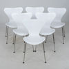 ARNE JACOBSEN, 6 stolar, "Sjuan", för Fritz Hansen, år 2010