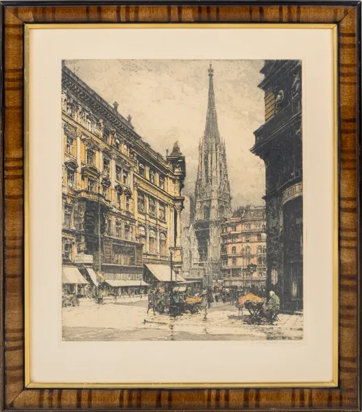 LUIGI KASIMIR (1881-1962), etsning, signerad