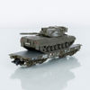 MÄRKLIN, 4 del, Wagenset bundeswehr leopard, 48720