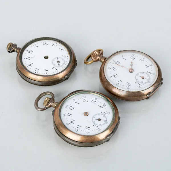 FICKUR, 3 st, silver, dam, 1900-talets första hälft