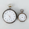 FICKUR, 2 st, silver, med fickursställ, 1900-talets första hälft